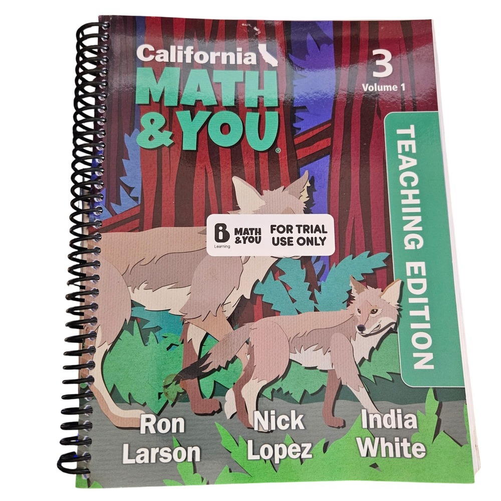 California Math &‎ You Grade 3 Vol 1 Teaching Edition Homeschool Textbook